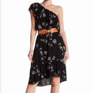 LUCKY BRAND Botanical Ruffle One Should Dress sz L